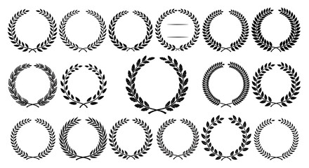 Various Laurel Wreaths for Design Elements.