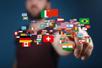 A visual representation of global connection, peace and understanding with many international...