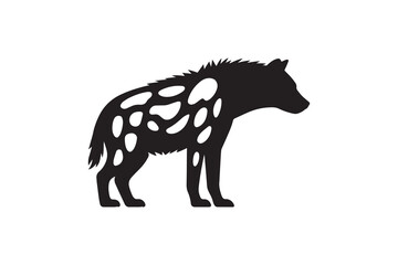 Fototapeta premium Spotted Hyena Silhouette Vector Design Wild Hyena Animal Silhouette Art