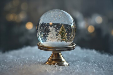 Glittering sphere filled with crystals