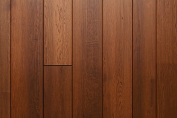 Obraz premium Glossy wooden surface with natural grain patterns in high detail