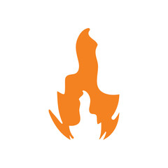 fire logo icon illustration flat