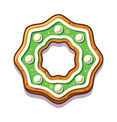 Christmas gingerbread cookies bagel shape