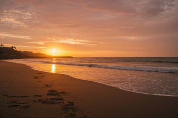 Dusk over the seaside horizon