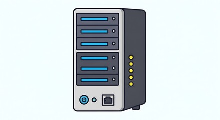 Server Rack Illustration.