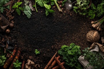 Gardening basics with nutrient-dense soil and seed planting