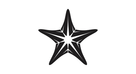 Abstract geometric star shape logo on white background