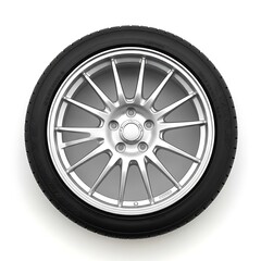 Fototapeta premium Car Tire and Wheel Image.