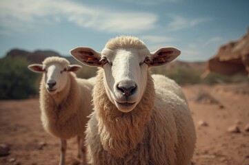 Fototapeta premium Assistance for Sheep