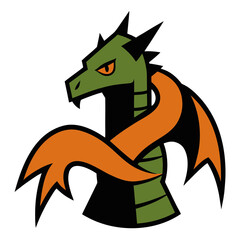 dragon wrapped around medieval castle fantasy vector art