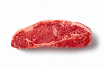 Obraz premium Raw fresh beef steak isolated on a white background