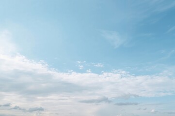 Obraz premium Gentle clouds painted in blue sky using watercolor style for backdrop