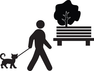 Family Stroll in the Park Play Area and Tree-Lined Path illustration