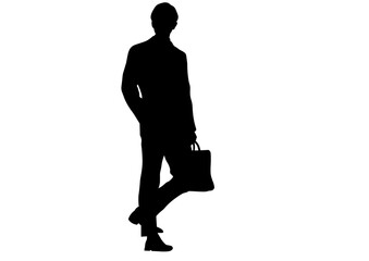 歩くビジネスマンのシルエット4