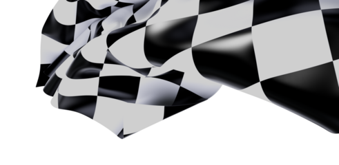 Dynamic image of a waving checkered flag, representing victory, competition, and the thrill of racing. Perfect for motorsport and achievement th
