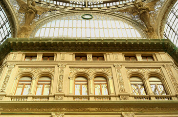 Obraz premium Detail of the Galleria Umberto I in Naples, Campania, Italy