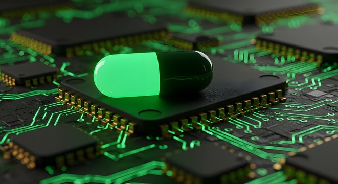 Digital pill on circuit board