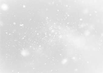 Realistic snow background PNG, falling flakes transparent texture