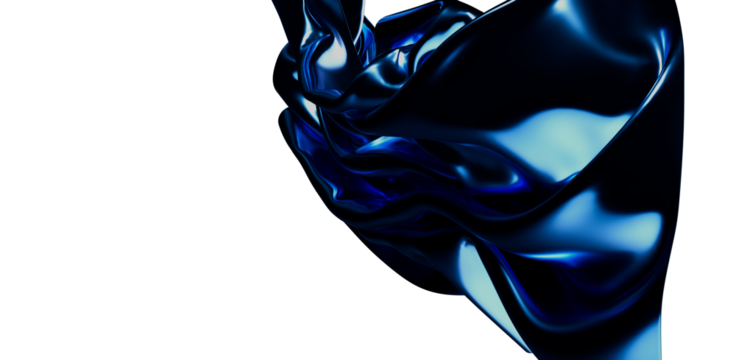 Abstract image of flowing blue silk fabric, perfect for backgrounds and concepts of luxury, fluidity, and elegance. Ideal for design and creativ