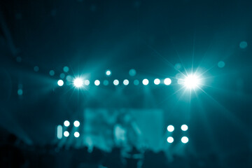 Bright colorful stage lights of blur background, Bokeh concert light
