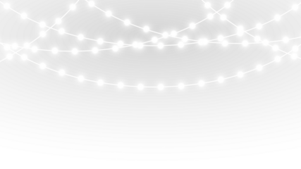 png white Christmas garland glowing festive light for holiday celebration
