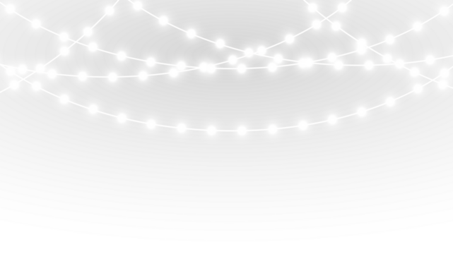 png white Christmas garland glowing festive light for holiday celebration
