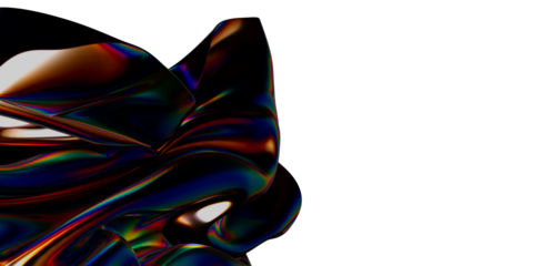 A vibrant, abstract 3D render features smooth, iridescent shapes. Perfect for modern design, backgrounds, and artistic projects. This image evok