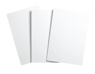 Overlapping White Paper Sheets with Natural Shadow Realism