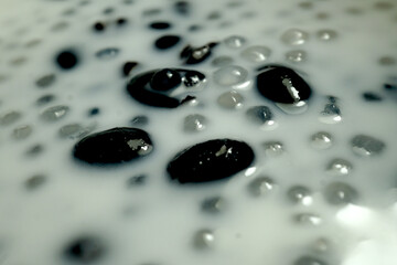 Thai dessert black bean sago with coconut milk