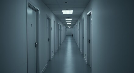 Naklejka premium Empty office corridor