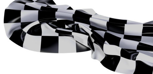 A vibrant illustration showcasing a checkered flag, symbolizing racing, speed, and achievement. Perfect for projects on motorsports, success, an