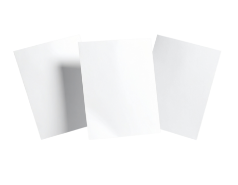  Scattered White Paper Sheets Floating in Minimal Airy Composition