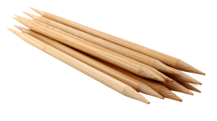 Bundle of light-brown wooden craft sticks