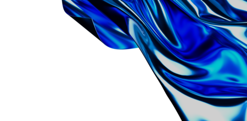 Abstract blue wavy liquid backdrop. Modern digital art with creative background. Beautiful flowing texture. Luxury design.
