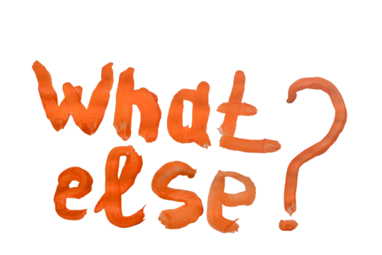 A popular slogan painted with watercolors.