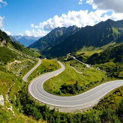 Winding mountain road