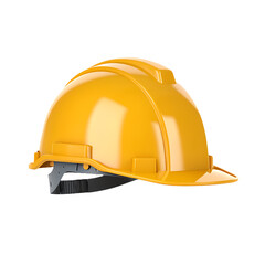 Fototapeta premium A yellow hard hat isolated on transparent background