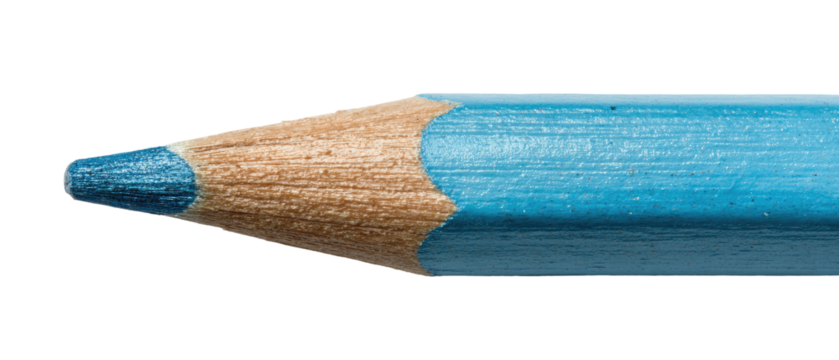 Close-up of a light blue colored pencil