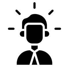 Exxperience icon glyph style vector illustration