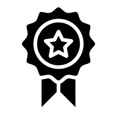 Award place icon glyph style vector illustration