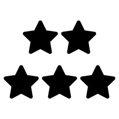Five star  icon glyph style vector illustration