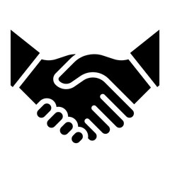 Handshake  icon glyph style vector illustration
