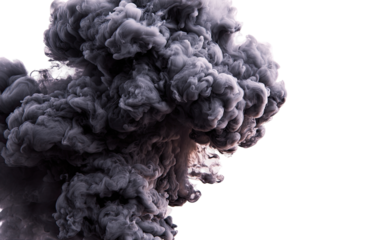 Abstract dark grey ink cloud explosion