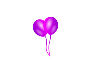 purple gradient balloon vector