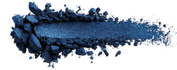 Dark blue crushed cosmetic powder