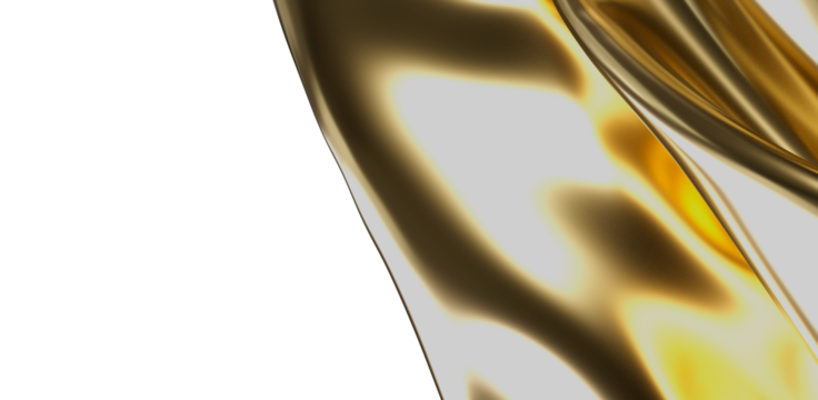 Abstract golden fabric with soft light and shadows, creating a sense of luxury, elegance, and fluidity. Ideal for backgrounds, textures, and cre