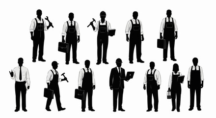 business people silhouettes