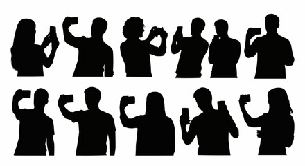 vector silhouettes of people