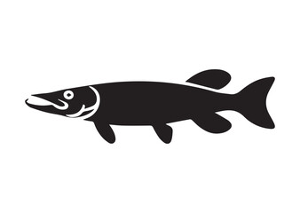 Fototapeta premium Fish Icon, Fish pike vector Design