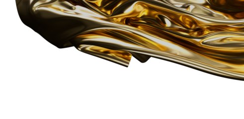 Elegant golden fabric with luxurious texture, perfect for design backgrounds, art projects and visual concepts.  Illustrates prosperity and weal